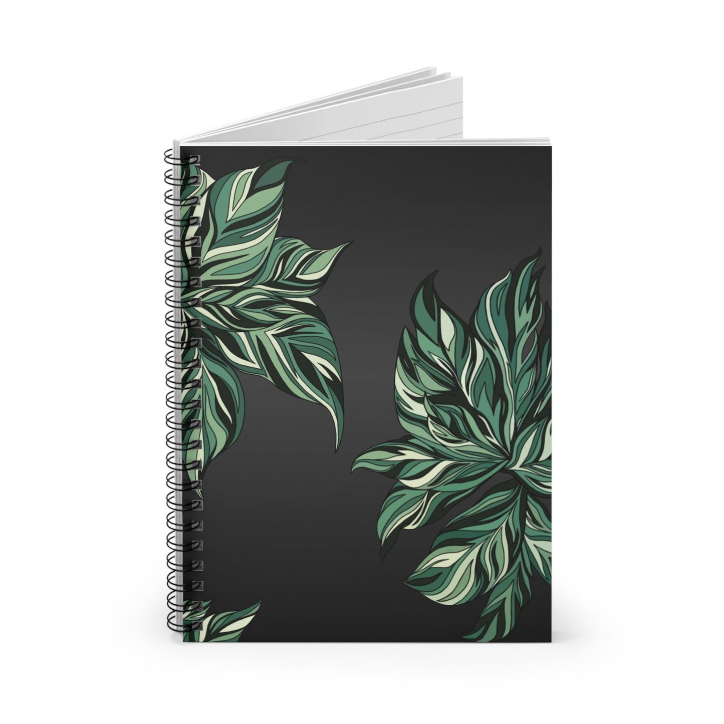 Ruled Line Emerald Stillness by Carla Ann Morris - Spiral Notebook