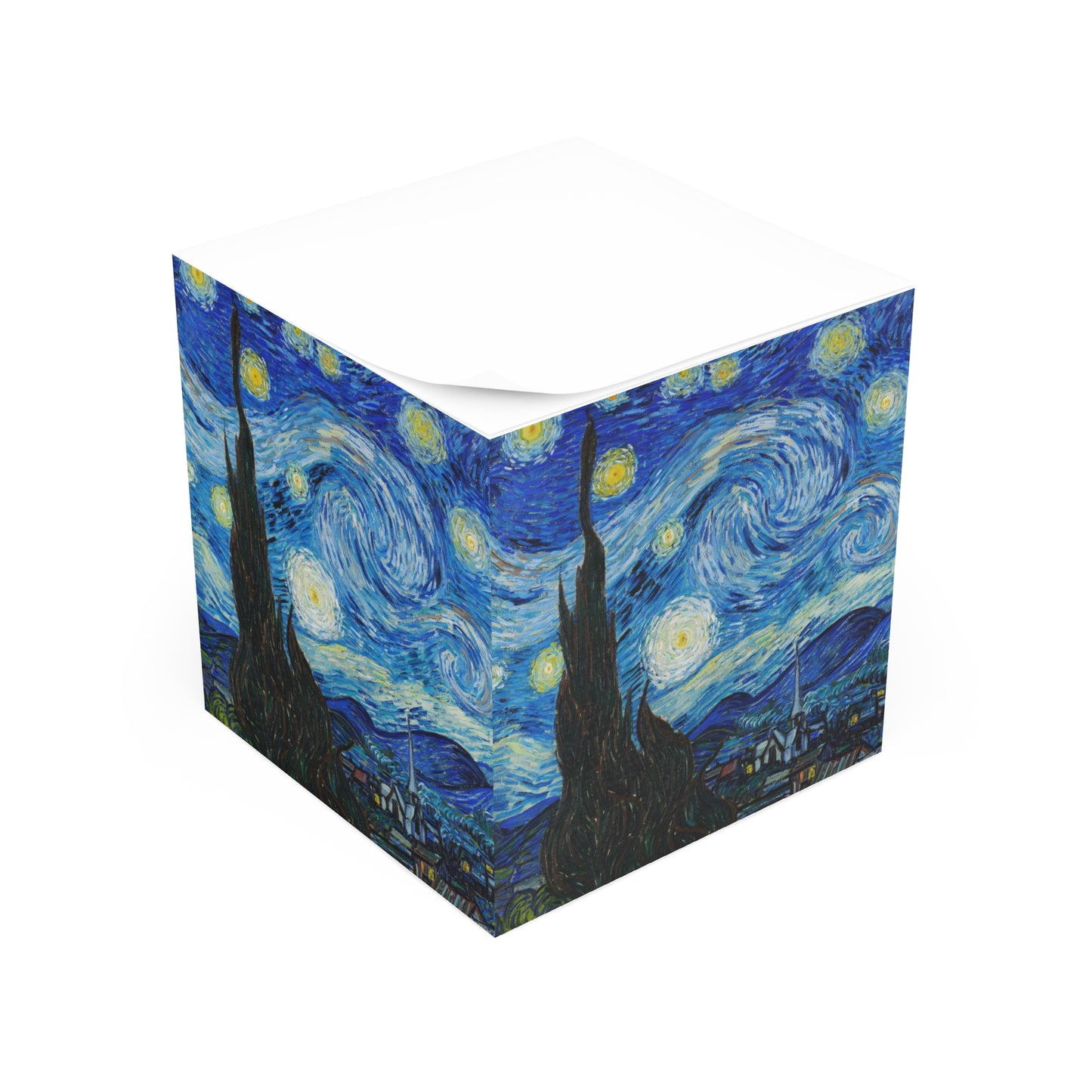 Starry Night by Vincent van Gogh - Note Cube