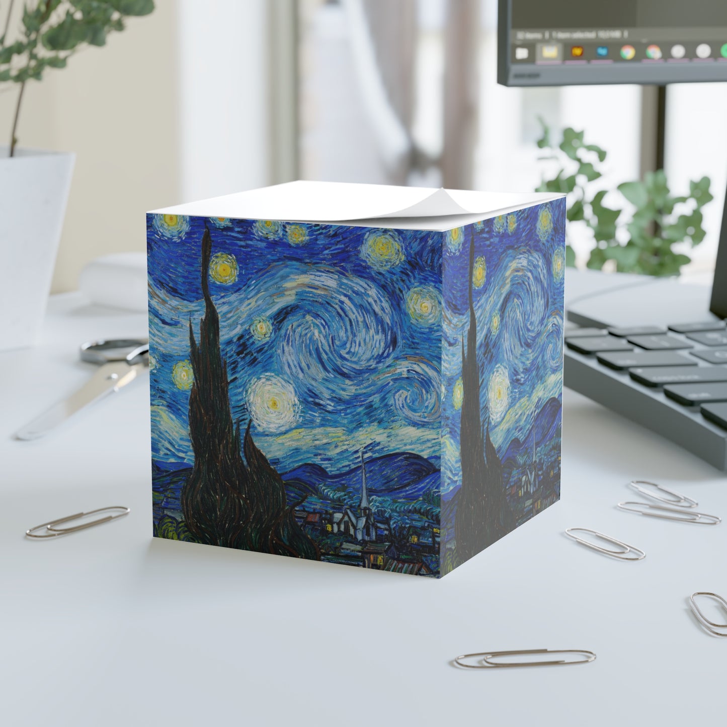Starry Night by Vincent van Gogh - Note Cube