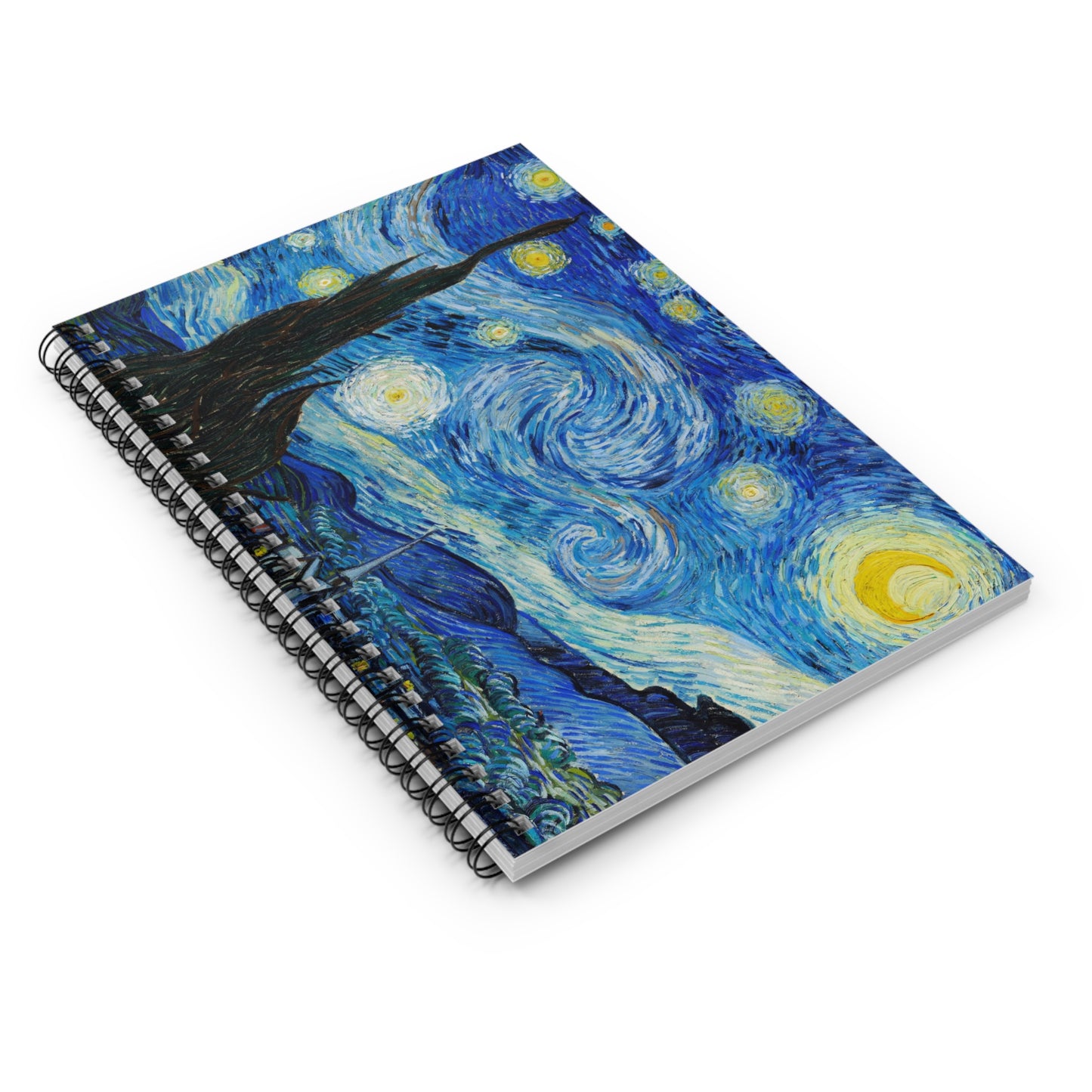 Starry Night by Vincent Van Gogh - Spiral Notebook