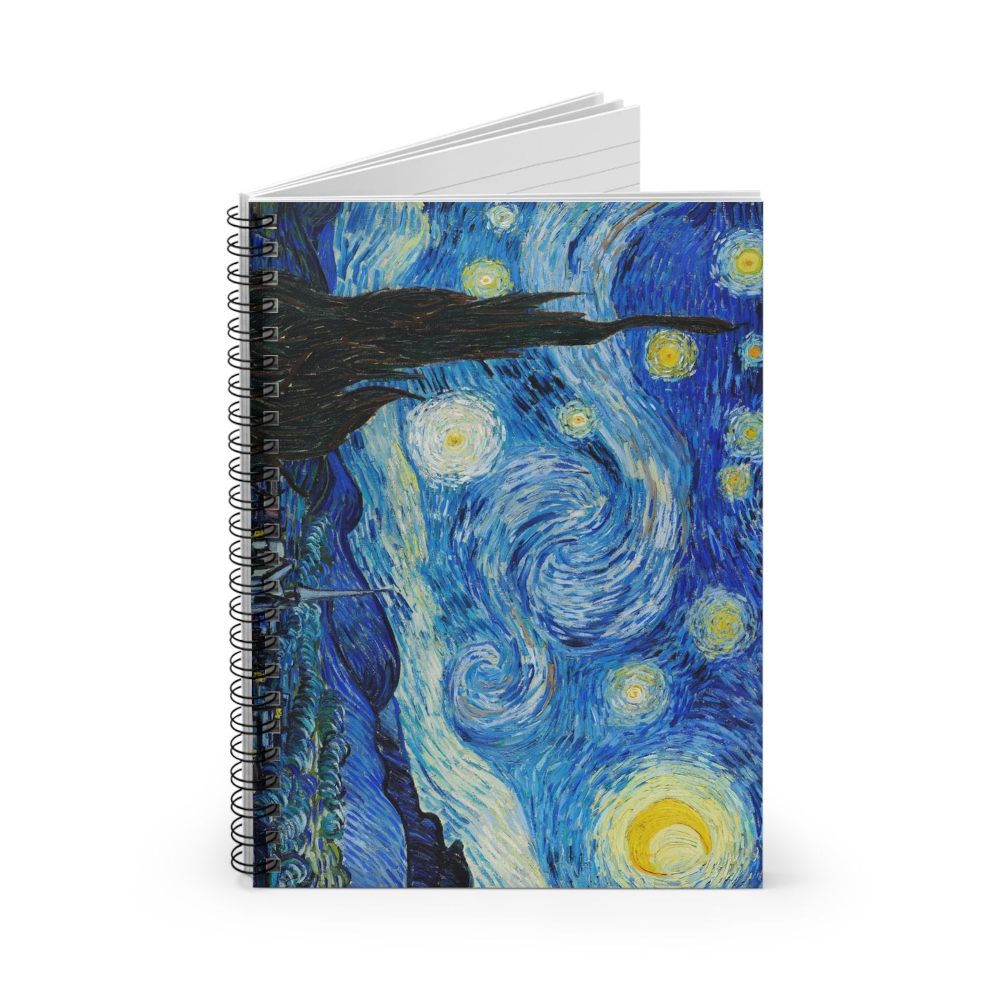 Starry Night by Vincent Van Gogh - Spiral Notebook