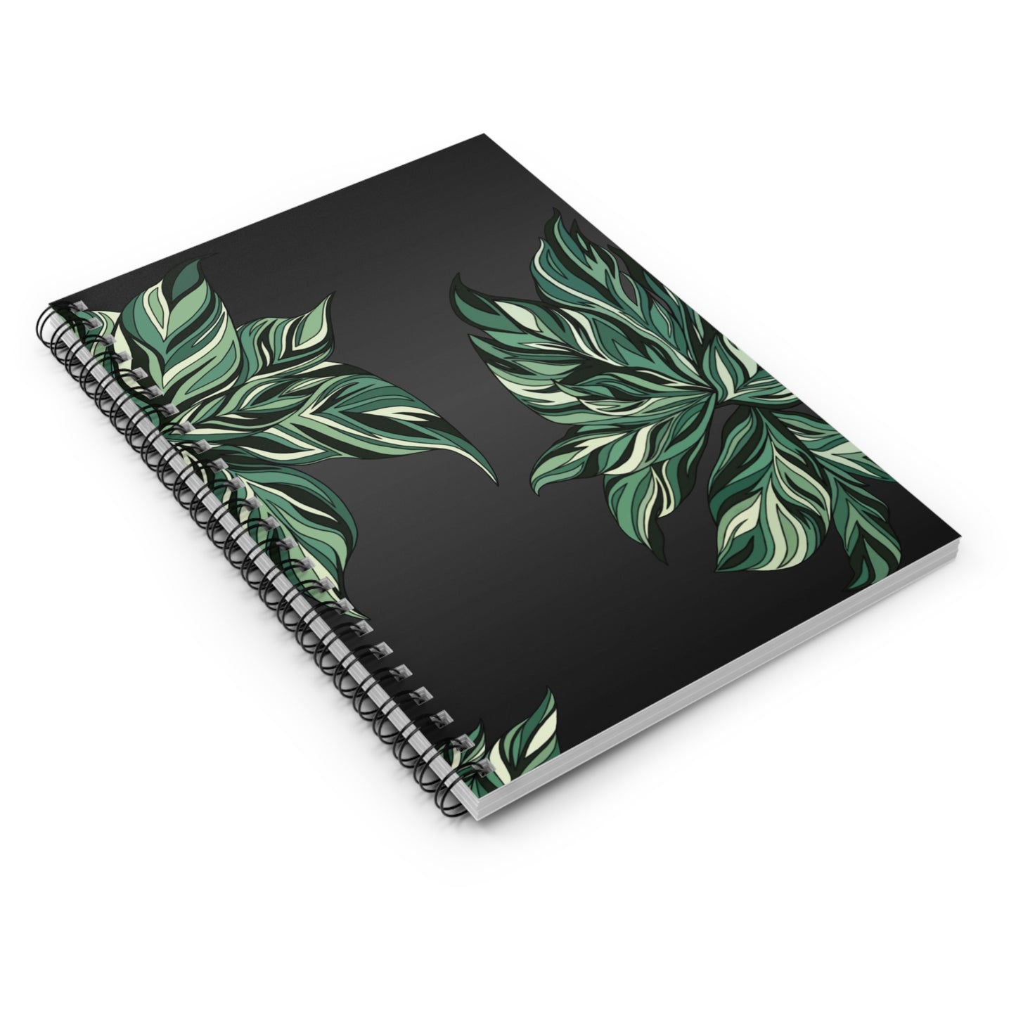 Ruled Line Emerald Stillness by Carla Ann Morris - Spiral Notebook