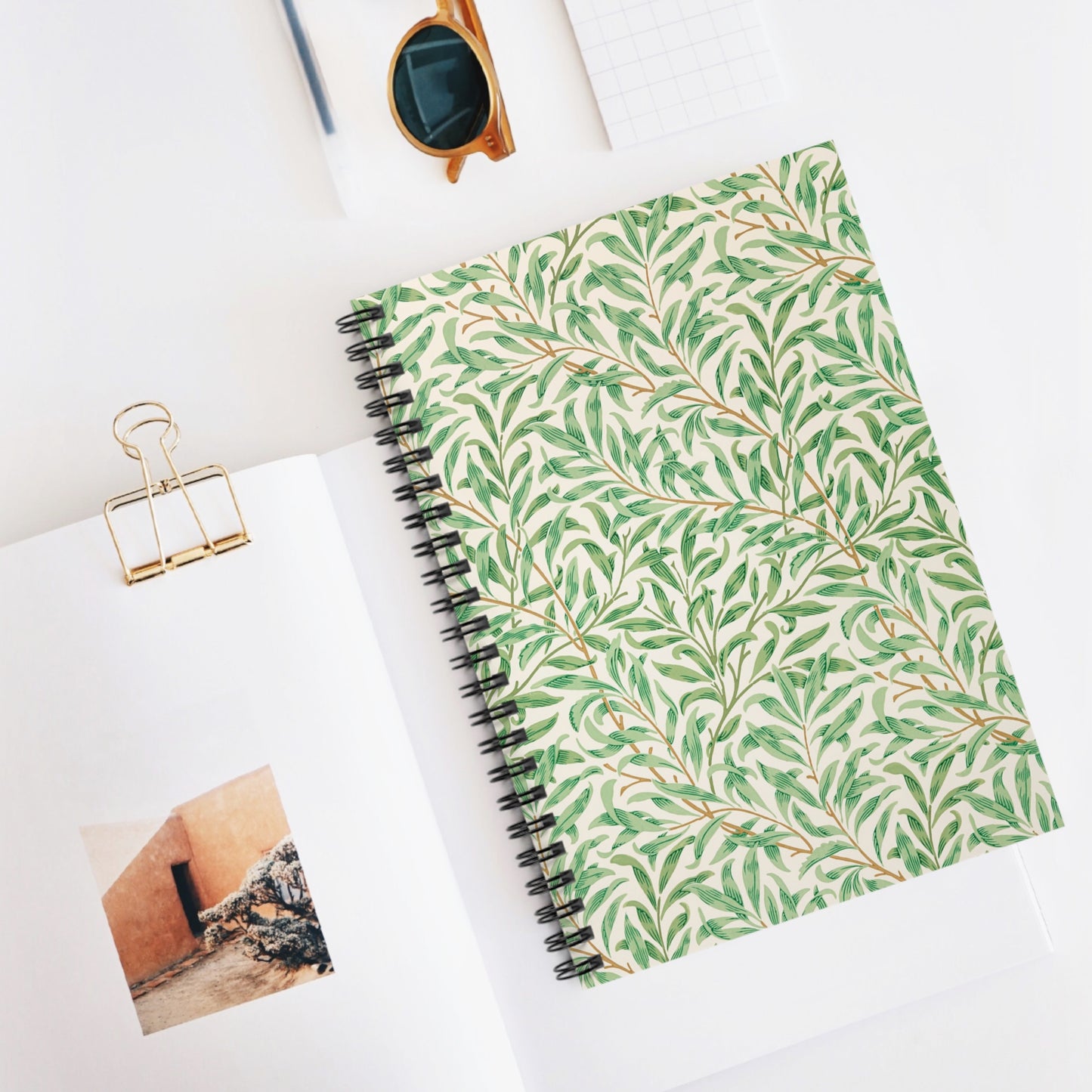 Willow Bough by William Morris - Spiral Notebook