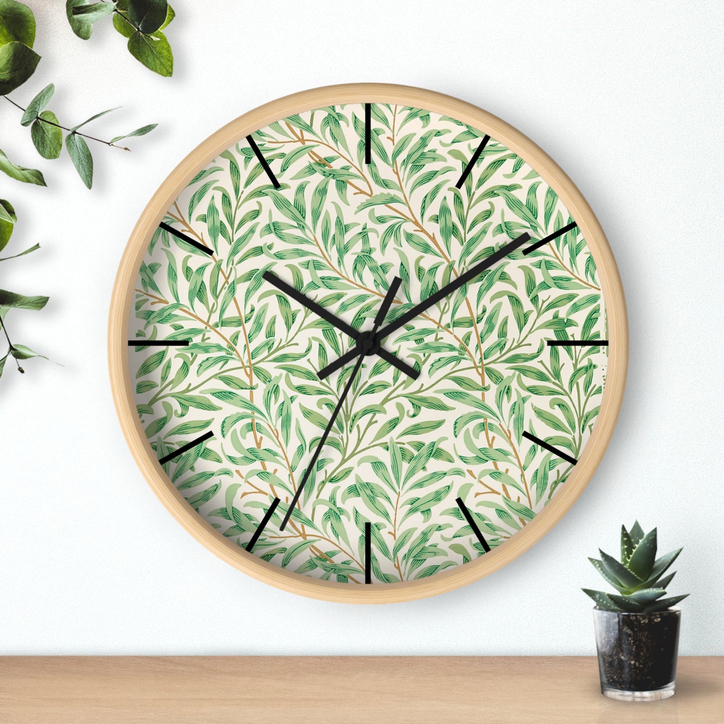 Willow Bough by William Morris - Wall Clock