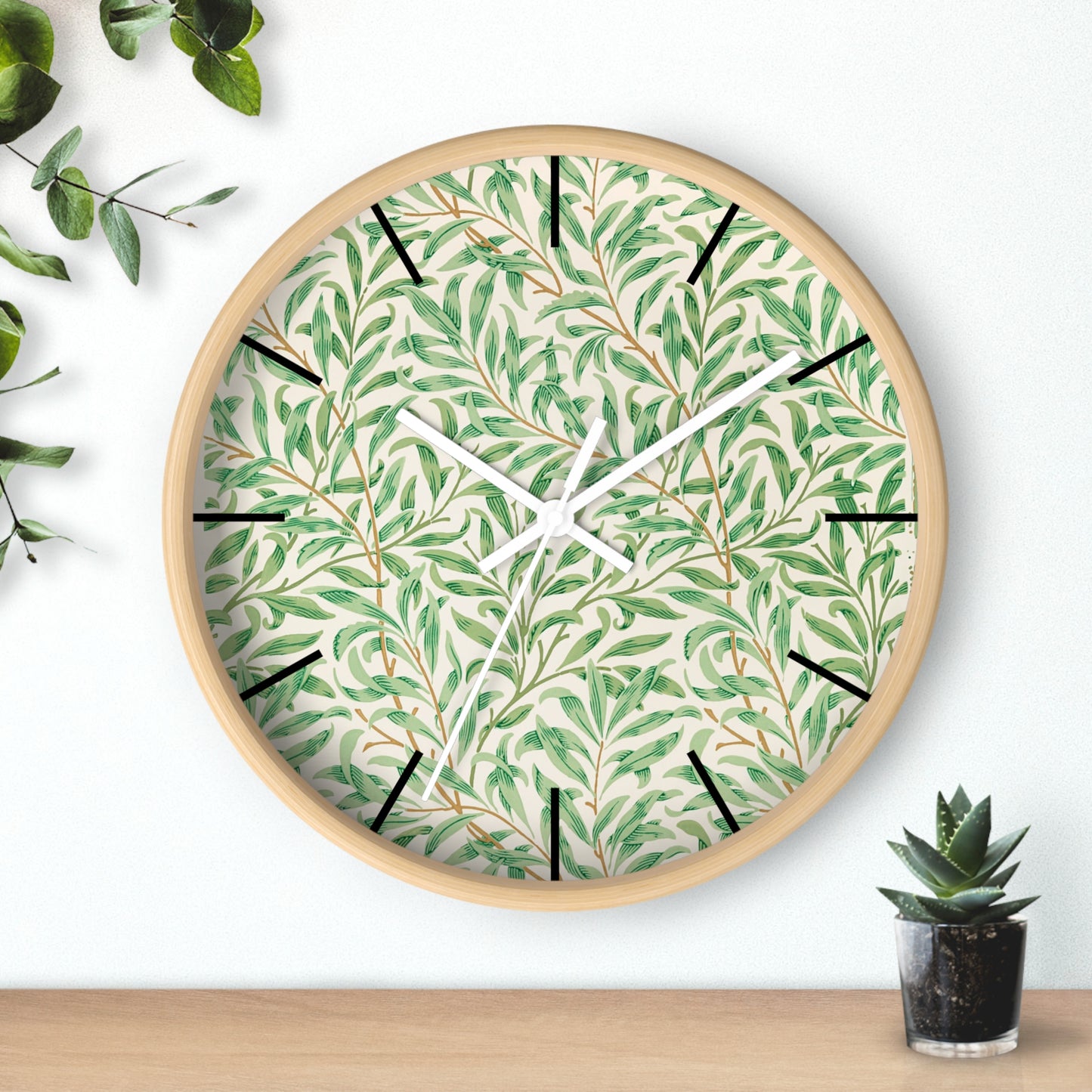 Willow Bough by William Morris - Wall Clock