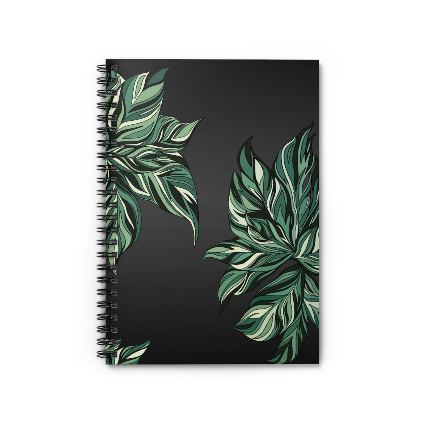 Ruled Line Emerald Stillness by Carla Ann Morris - Spiral Notebook